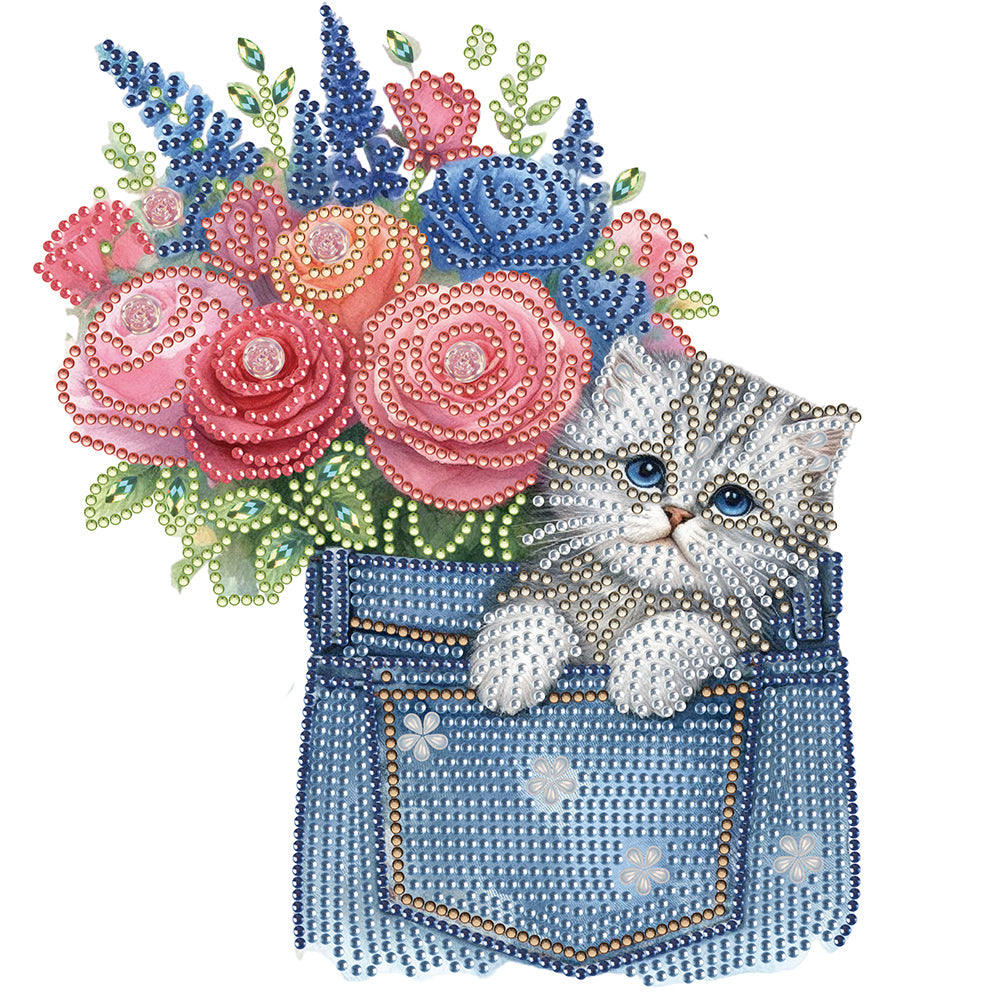 Cat In Pocket - Special Shaped Drill Diamond Painting 30*30CM