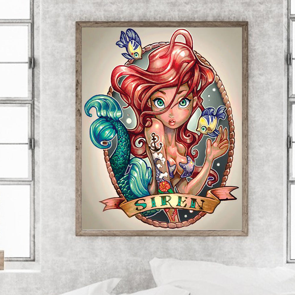 Mermaid Siren - Full Round Drill Diamond Painting 40*50CM