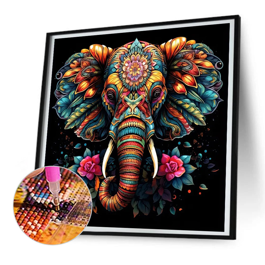 Color Elephant - Full Round Drill Diamond Painting 30*30CM