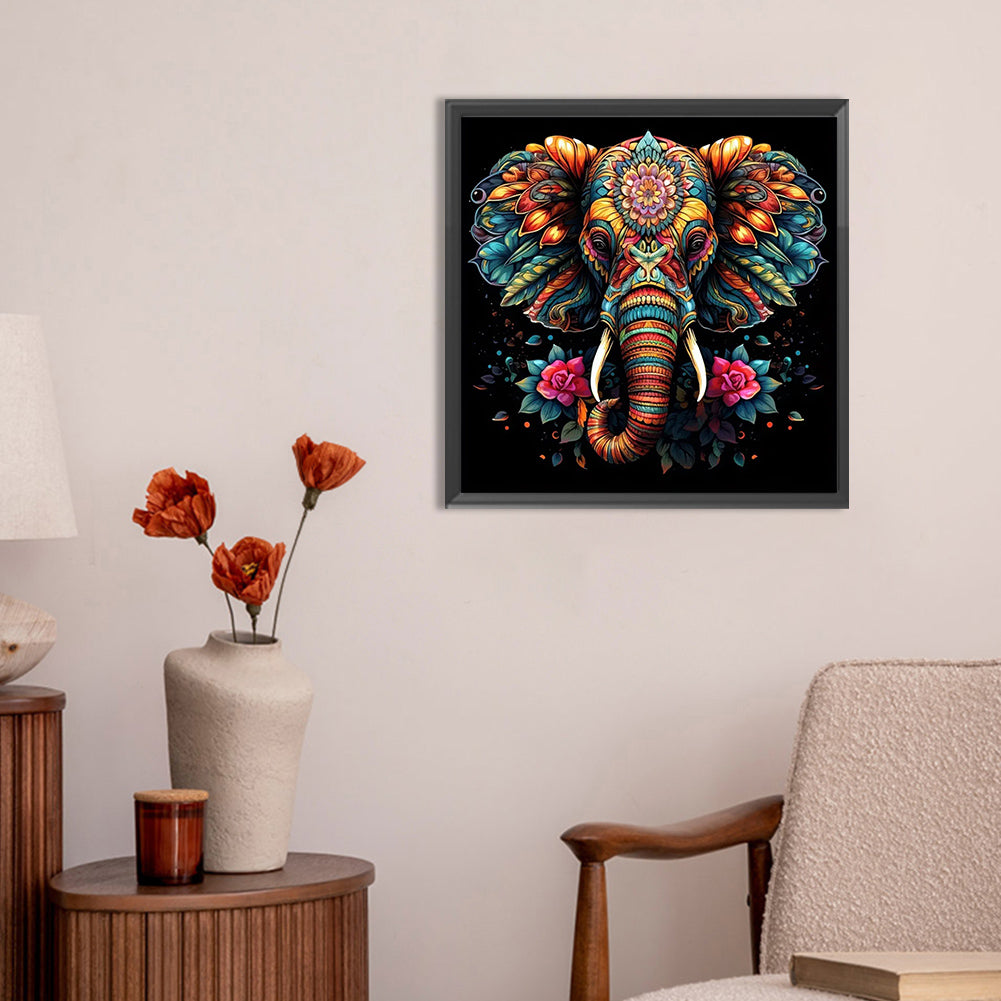 Color Elephant - Full Round Drill Diamond Painting 30*30CM