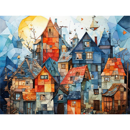 Colorful House - Full Square Drill Diamond Painting 40*30CM