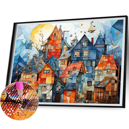 Colorful House - Full Square Drill Diamond Painting 40*30CM