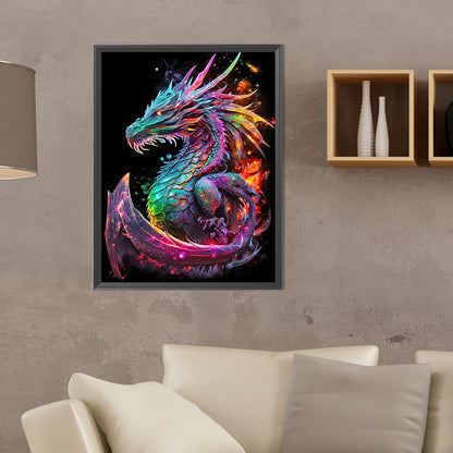 Colorful Dragon - Full Round Drill Diamond Painting 30*40CM