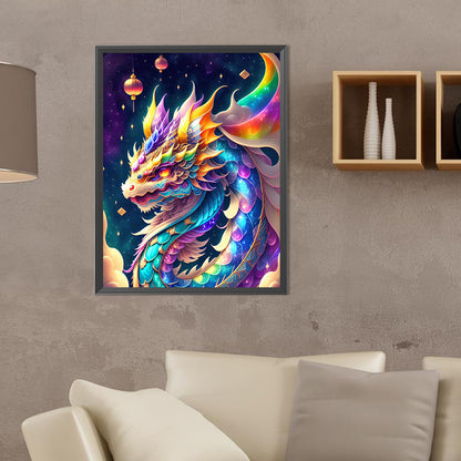 Starry Sky Colorful Dragon - Full Round Drill Diamond Painting 30*40CM