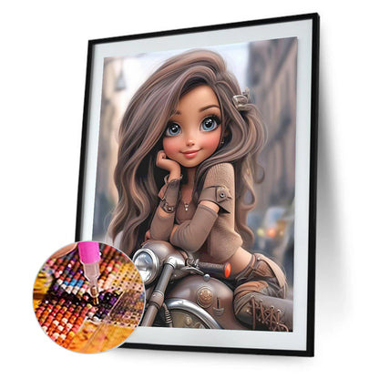 Cool Little Girl - Full Round Drill Diamond Painting 30*40CM