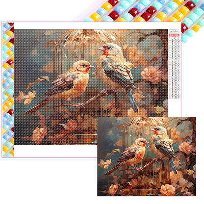 Bird On Branch - Full Square Drill Diamond Painting 50*40CM