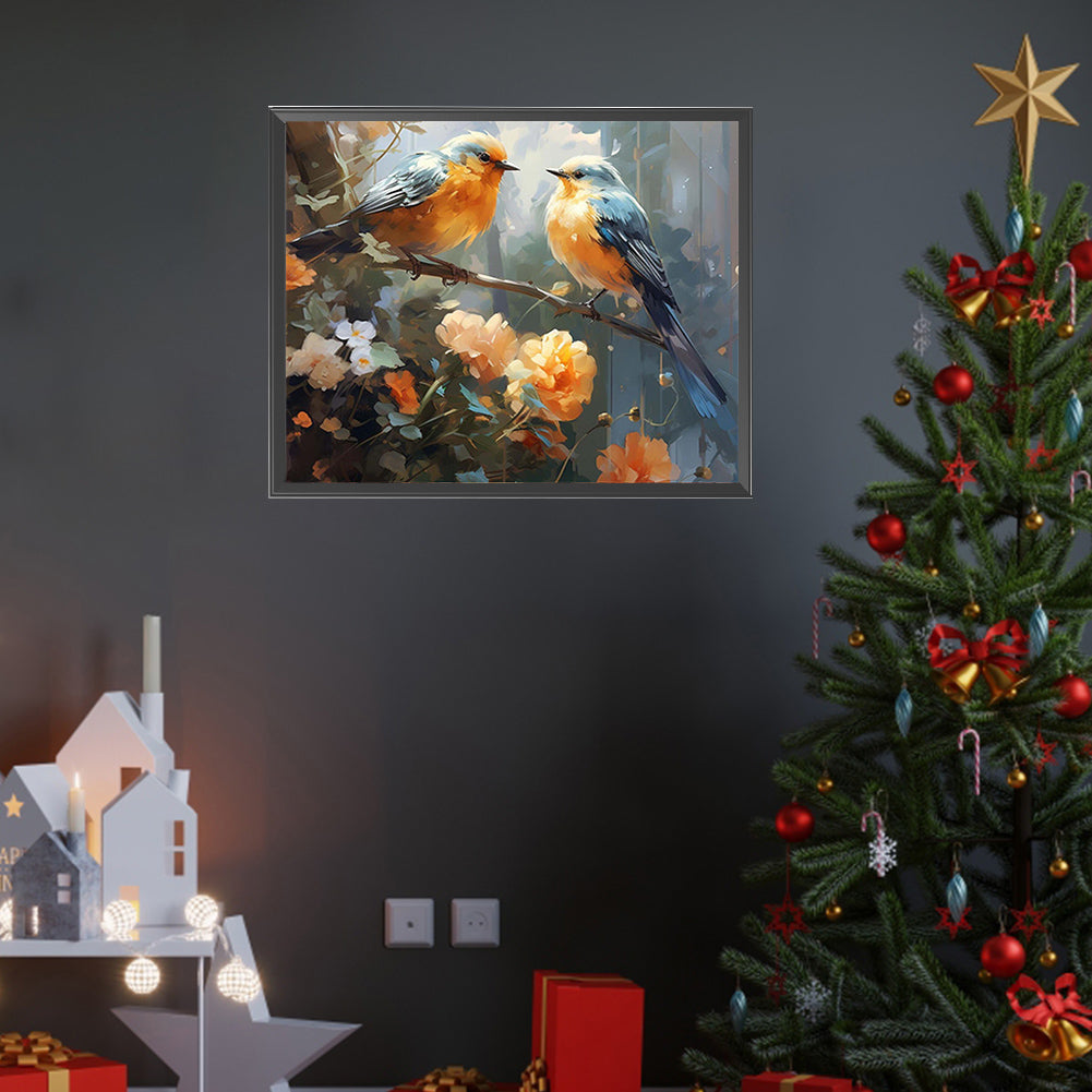 Bird On Branch - Full Square Drill Diamond Painting 50*40CM