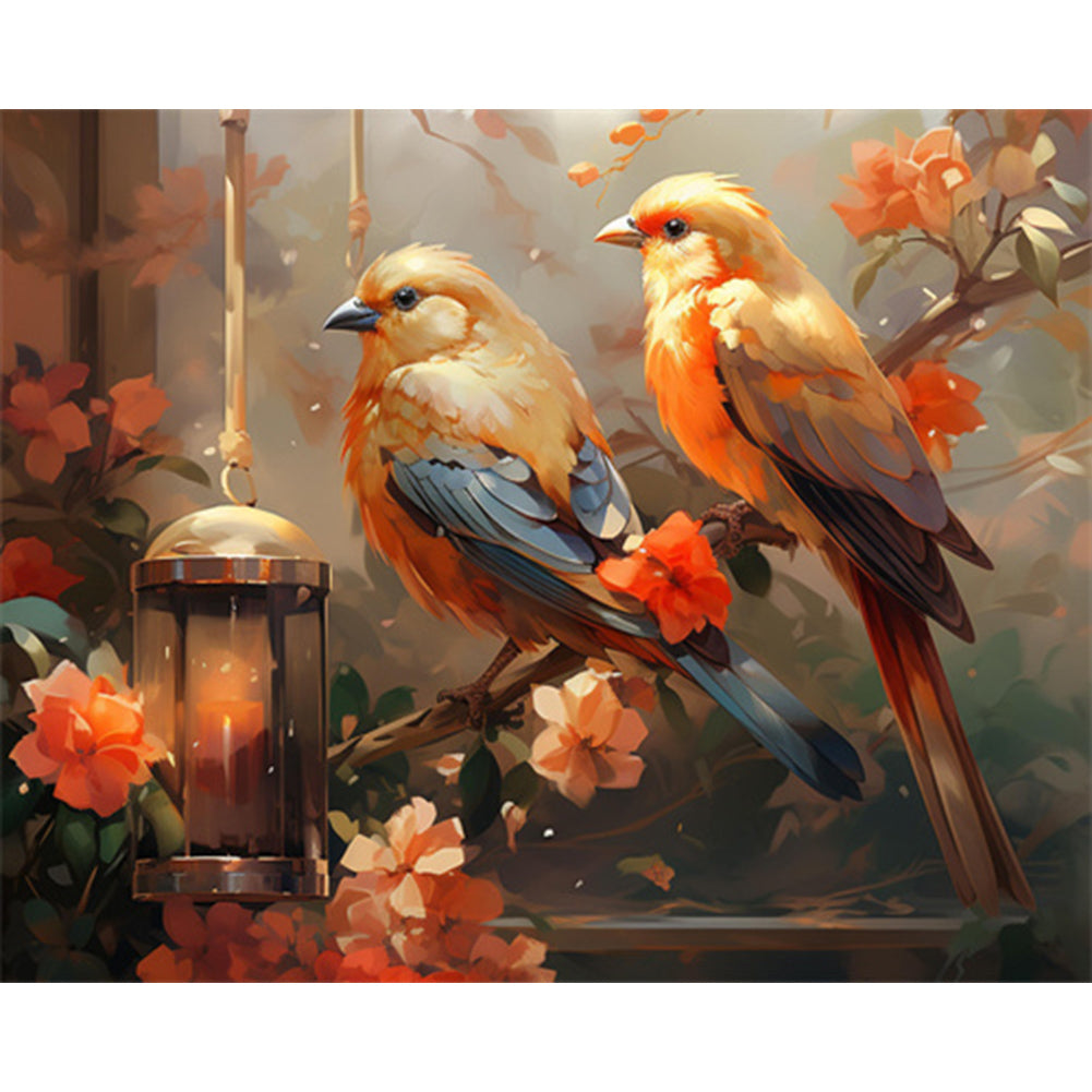 Bird On Branch - Full Square Drill Diamond Painting 50*40CM