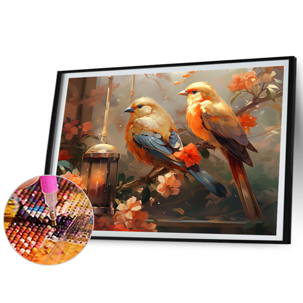 Bird On Branch - Full Square Drill Diamond Painting 50*40CM