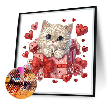 Surprised Cat - Special Shaped Drill Diamond Painting 30*30CM