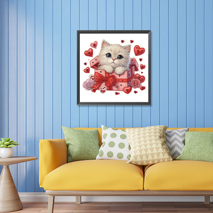 Surprised Cat - Special Shaped Drill Diamond Painting 30*30CM