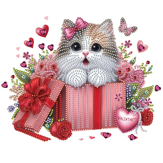 Surprised Cat - Special Shaped Drill Diamond Painting 30*30CM