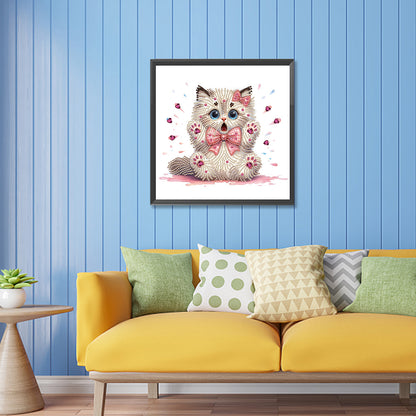 Surprised Cat - Special Shaped Drill Diamond Painting 30*30CM