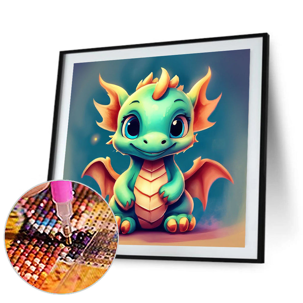 Green Dragon - Full Round Drill Diamond Painting 30*30CM