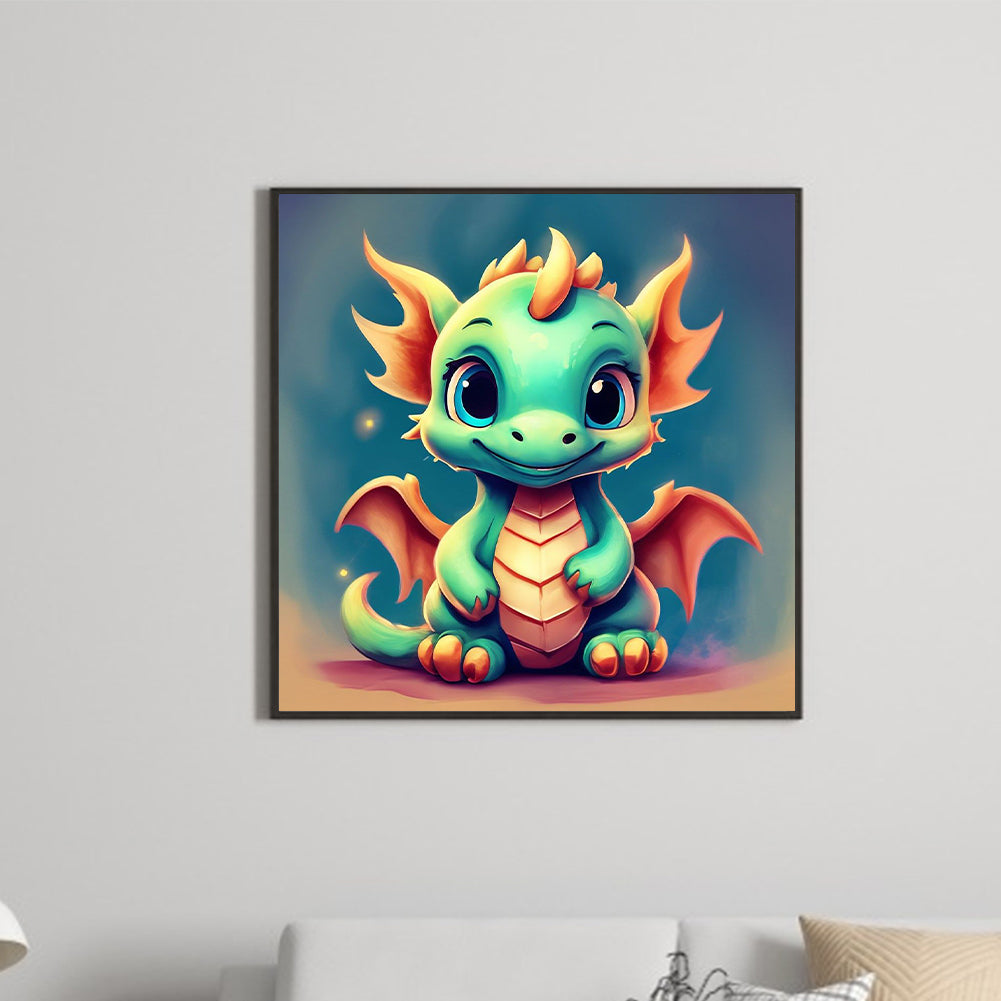 Green Dragon - Full Round Drill Diamond Painting 30*30CM