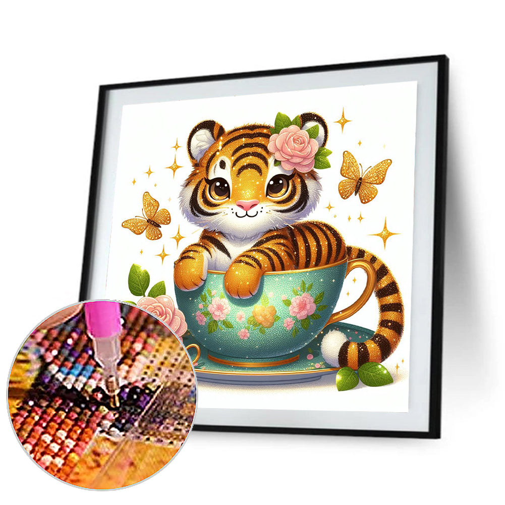 Little Tiger - Full Round Drill Diamond Painting 30*30CM