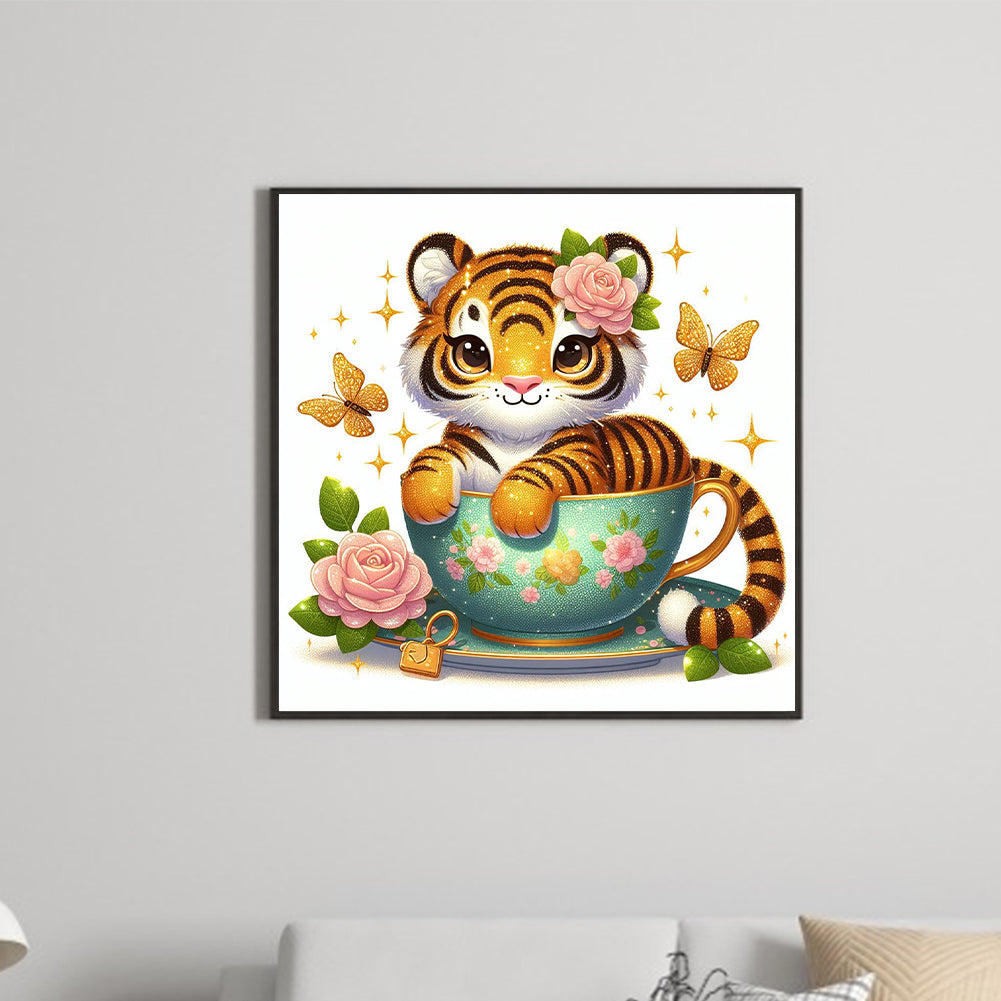 Little Tiger - Full Round Drill Diamond Painting 30*30CM