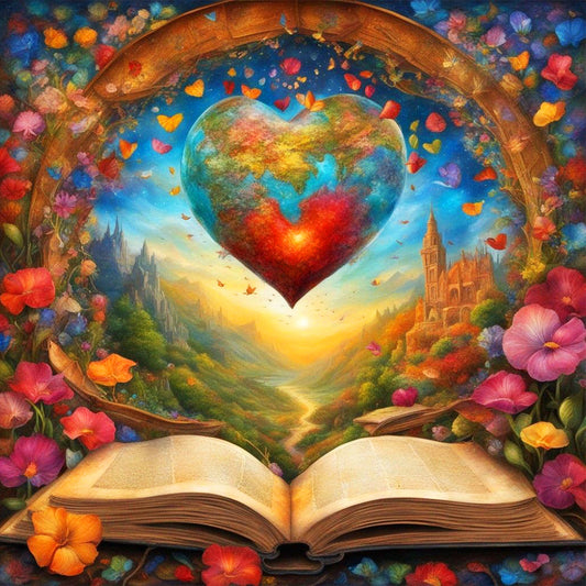 Love And Books - Full Round Drill Diamond Painting 30*30CM