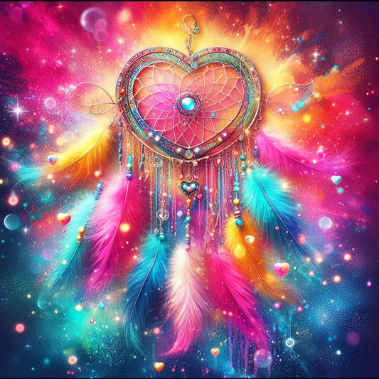 Love Dream Catcher - Full Round Drill Diamond Painting 30*30CM