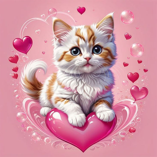 Cute Cat - Full Round Drill Diamond Painting 30*30CM