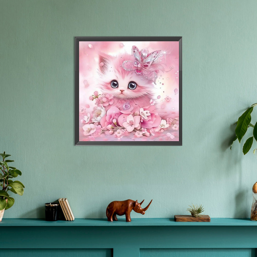 Cute Cat - Full Round Drill Diamond Painting 30*30CM