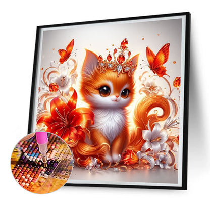 Cute Cat - Full Round Drill Diamond Painting 30*30CM