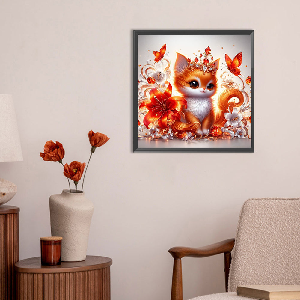 Cute Cat - Full Round Drill Diamond Painting 30*30CM