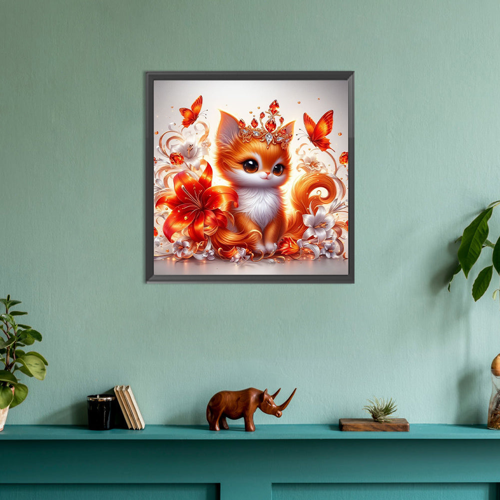 Cute Cat - Full Round Drill Diamond Painting 30*30CM