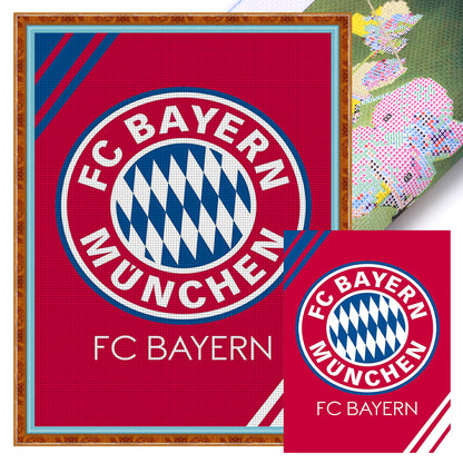 Bayern Munich Club Logo - 11CT Stamped Cross Stitch 30*40CM