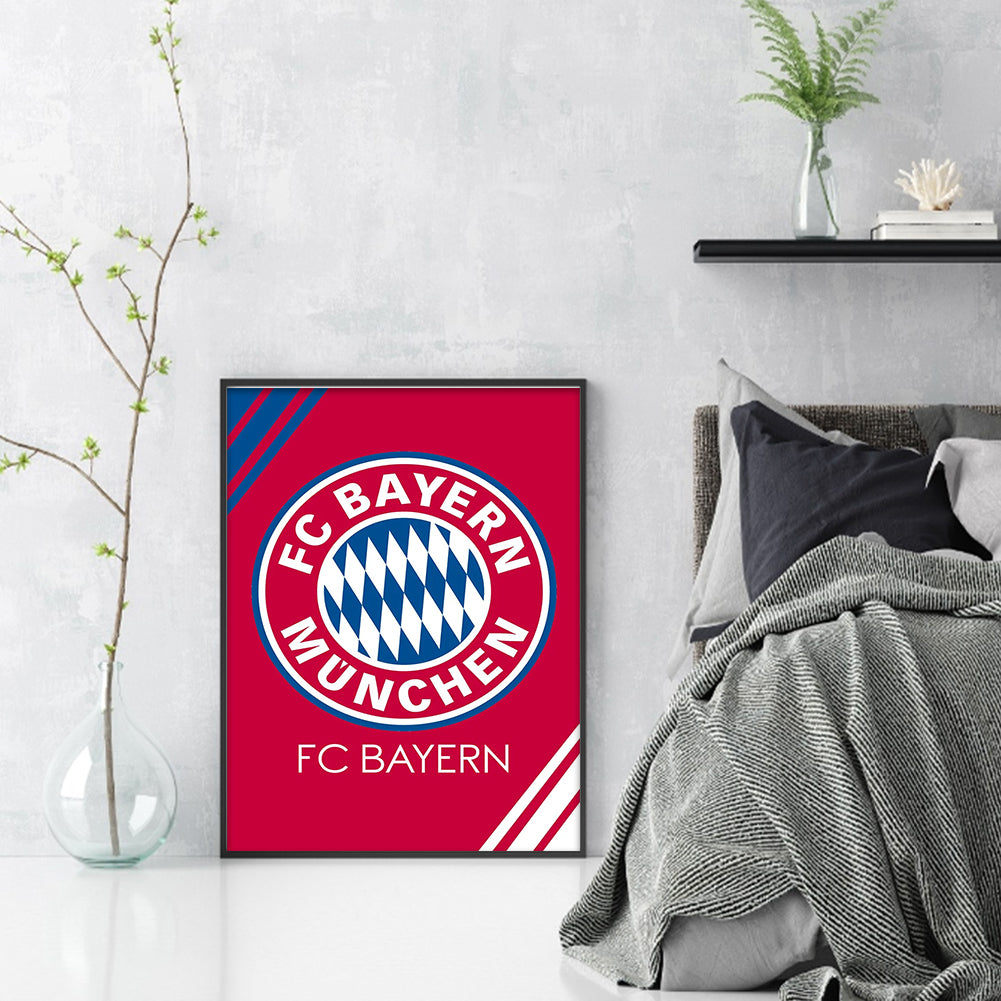 Bayern Munich Club Logo - 11CT Stamped Cross Stitch 30*40CM