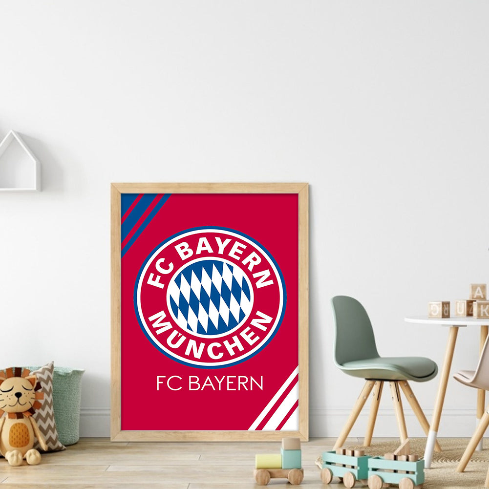 Bayern Munich Club Logo - 11CT Stamped Cross Stitch 30*40CM