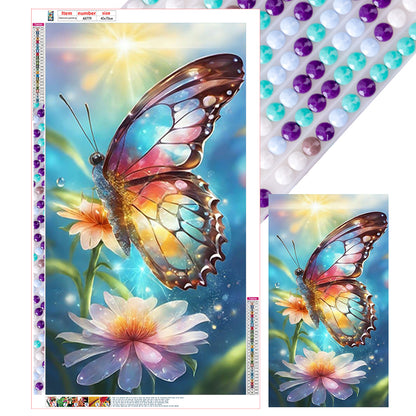 Colorful Butterfly - Full Round Drill Diamond Painting 40*70CM