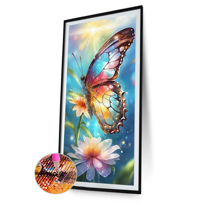 Colorful Butterfly - Full Round Drill Diamond Painting 40*70CM