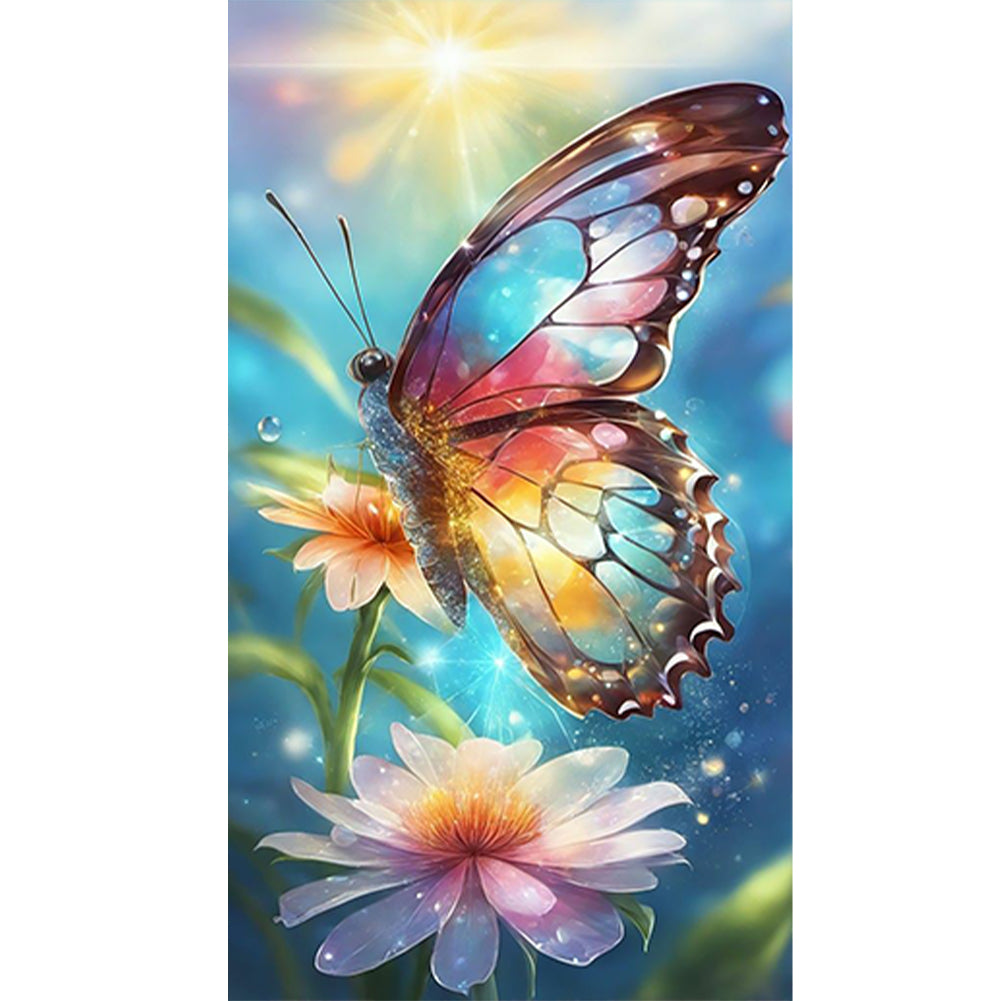 Colorful Butterfly - Full Round Drill Diamond Painting 40*70CM