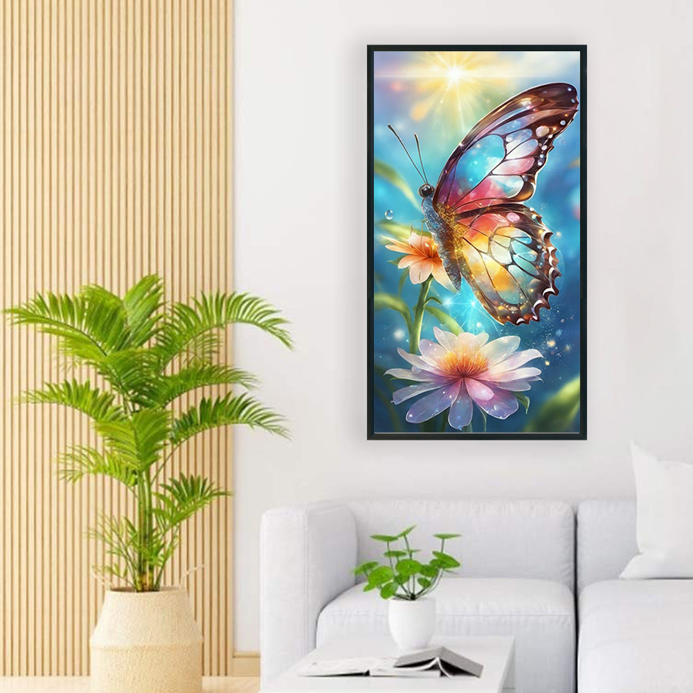 Colorful Butterfly - Full Round Drill Diamond Painting 40*70CM