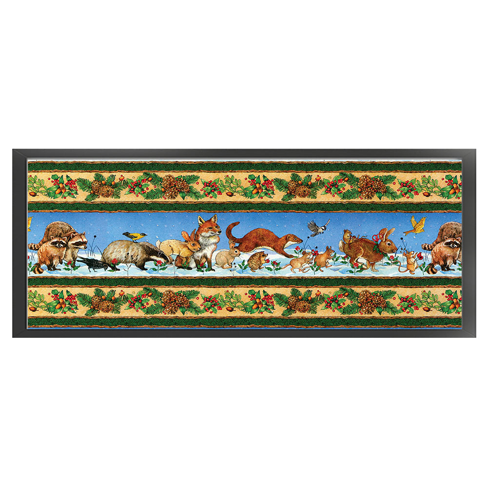 Christmas Animals - 11CT Stamped Cross Stitch 120*55CM