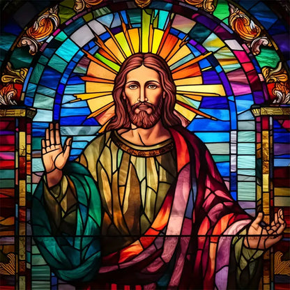 Glass Painting Jesus - Full Round Drill Diamond Painting 30*30CM