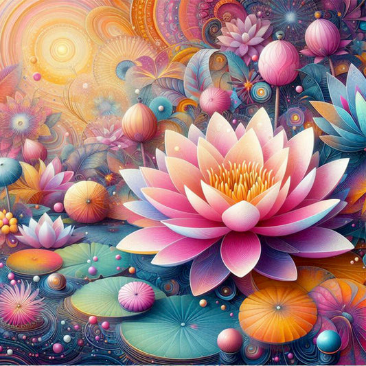 Beautiful Colorful Flowers - Full Round Drill Diamond Painting 30*30CM