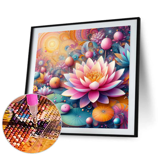 Beautiful Colorful Flowers - Full Round Drill Diamond Painting 30*30CM