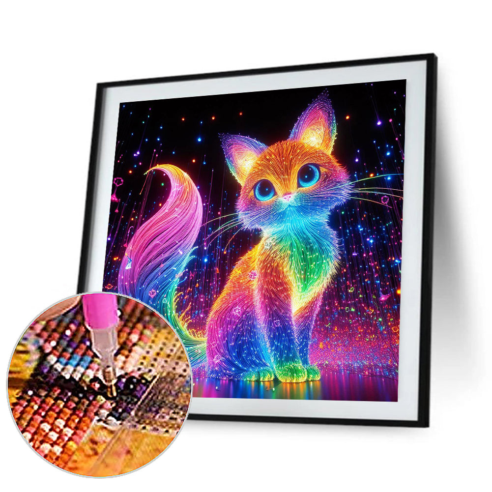 Rainbow Fox - Full Round Drill Diamond Painting 30*30CM