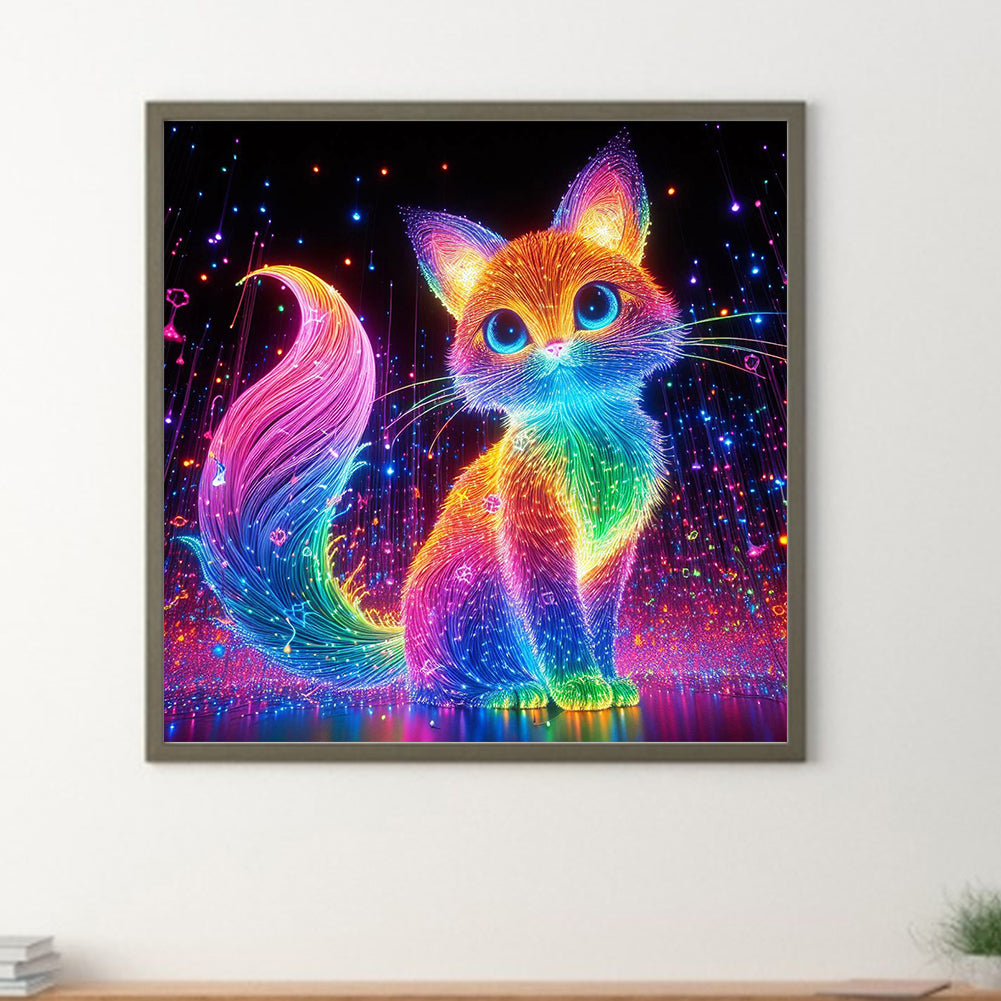 Rainbow Fox - Full Round Drill Diamond Painting 30*30CM