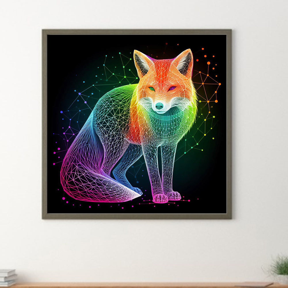 Rainbow Fox - Full Round Drill Diamond Painting 30*30CM