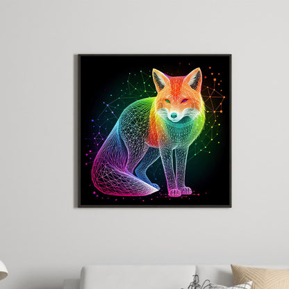Rainbow Fox - Full Round Drill Diamond Painting 30*30CM