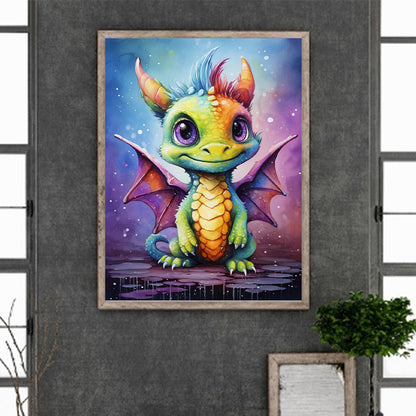 Green Dragon - Full Round Drill Diamond Painting 30*40CM