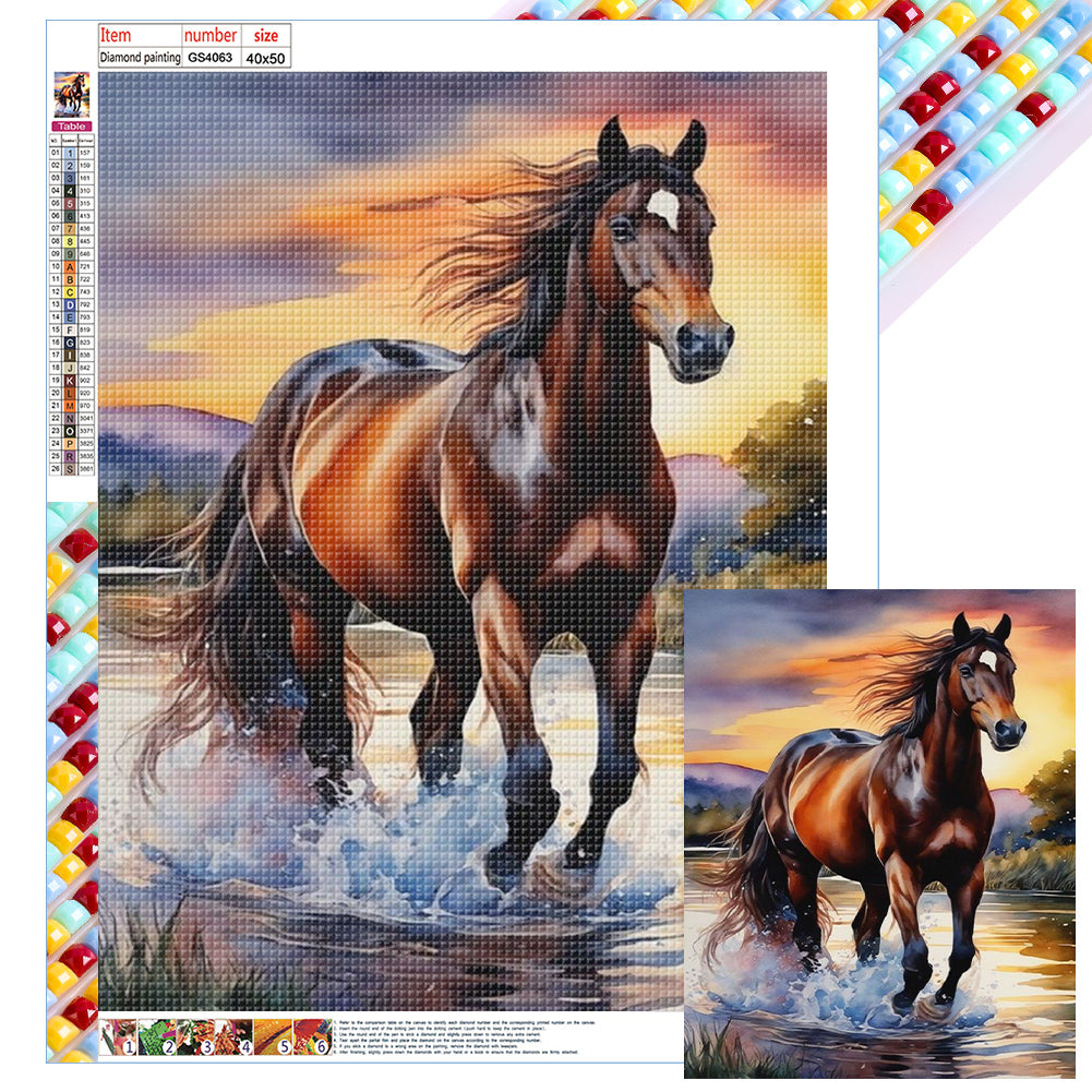 Horse - Full Square Drill Diamond Painting 40*50CM