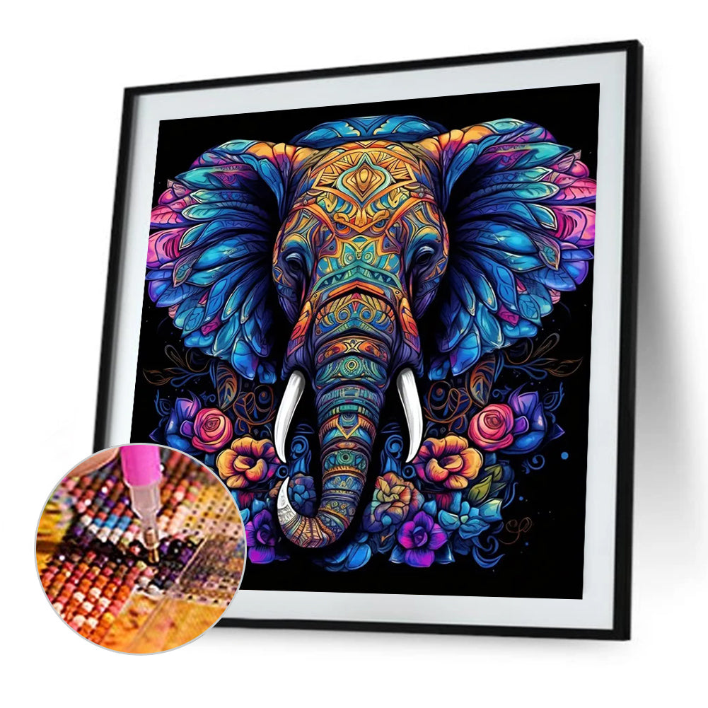 Color Elephant - Full Square Drill Diamond Painting 45*45CM