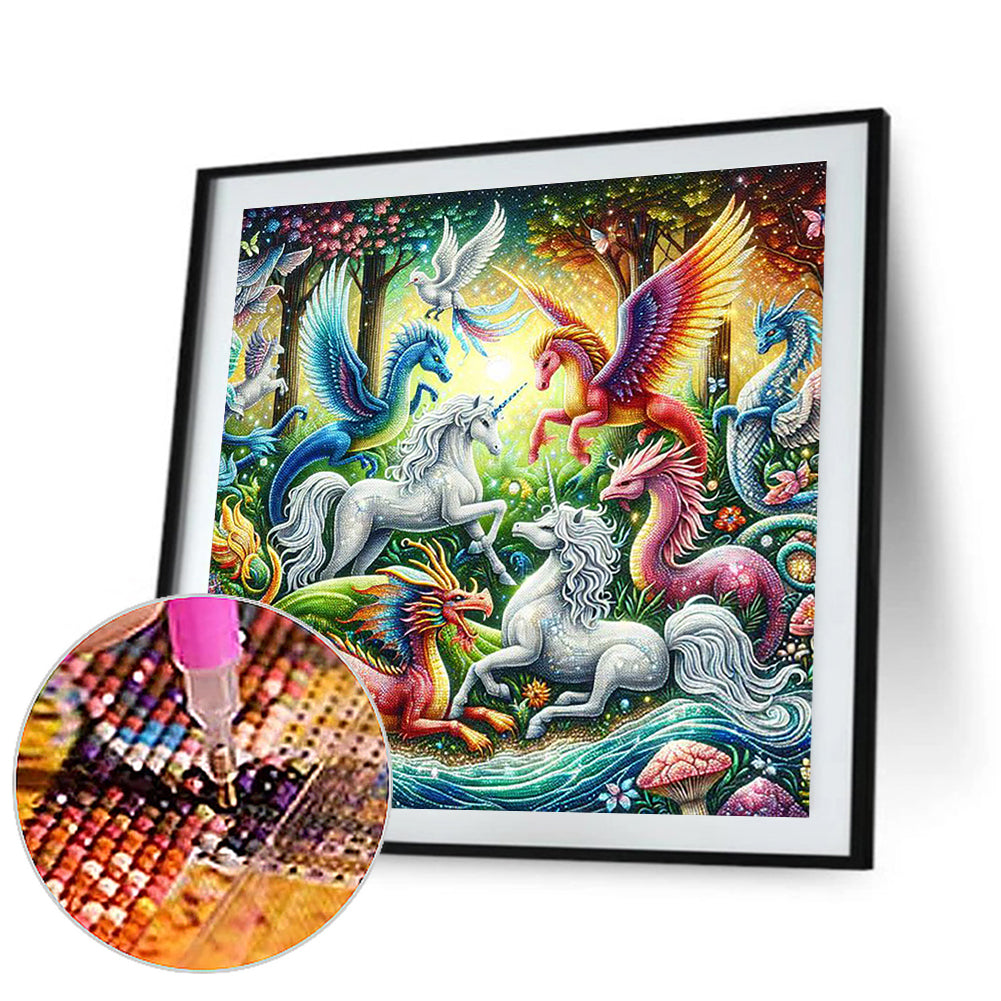 Fantasy Creatures By The Stream - Full Round Drill Diamond Painting 30*30CM