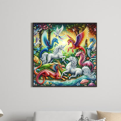 Fantasy Creatures By The Stream - Full Round Drill Diamond Painting 30*30CM