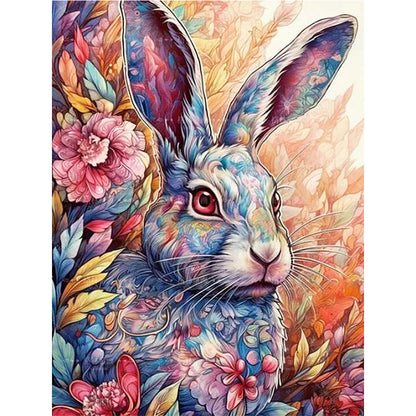 Flower Rabbit - 11CT Stamped Cross Stitch 45*60CM