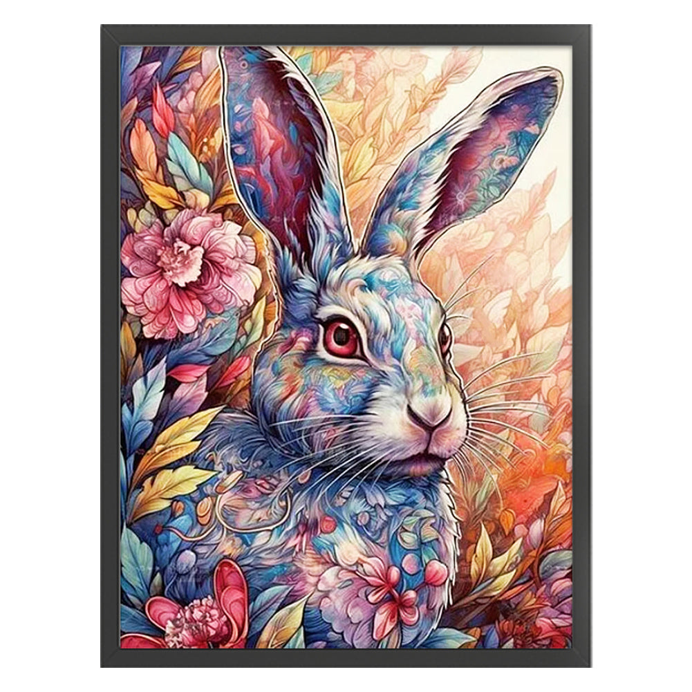 Flower Rabbit - 11CT Stamped Cross Stitch 45*60CM